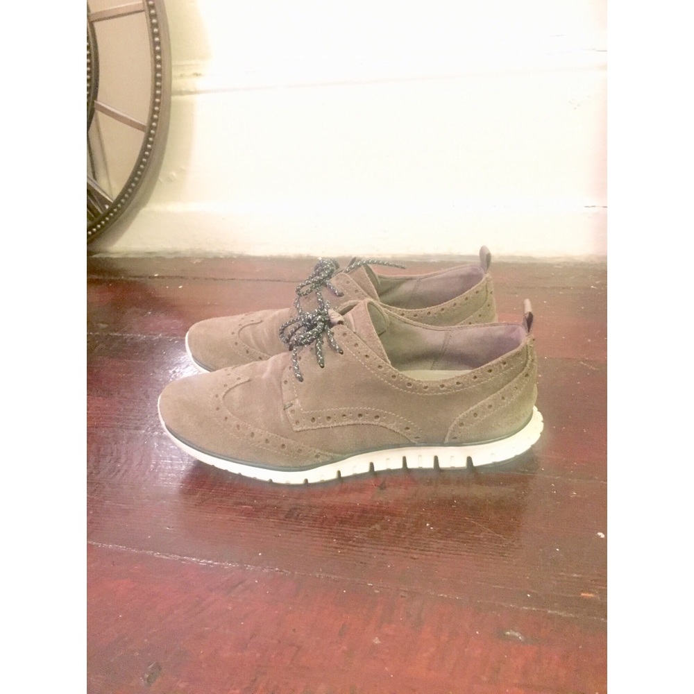 Cole Haan | Wingtip Oxfords in Grey Suede